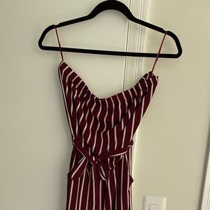 Striped Forever21 Medium Strapless Jumpsuit